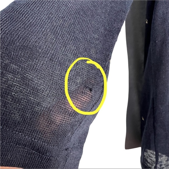 Grace & Mila Navy Blue Gold Glitter Paw Print Button Back Woven Blouse - Picture 3 of 14